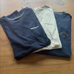 3 Patagonia Men’s Casual Large Cotton Tees